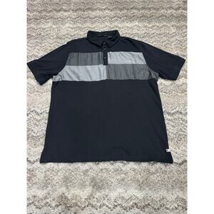 Sean John Y2K Black Short Sleeve Collar Casual Shirt Men’s Size 2XL